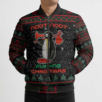 Penguin Tree Christmas Bomber Puffer Jacket Xmas Holiday Patterns - Wonder Print Shop