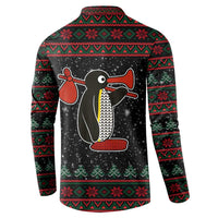 Penguin Tree Christmas Button Sweatshirt Xmas Holiday Patterns - Wonder Print Shop