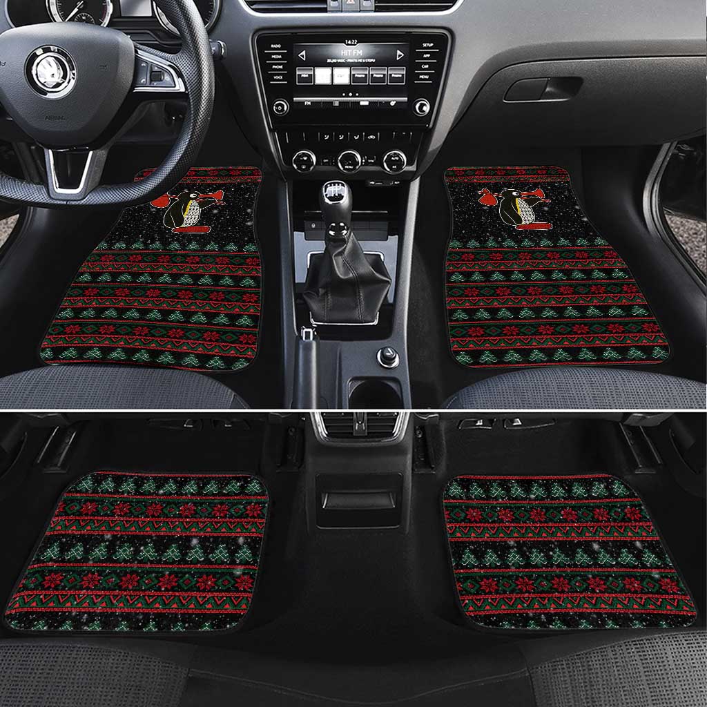 Penguin Tree Christmas Car Mats Xmas Holiday Patterns - Wonder Print Shop