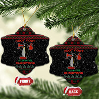 Penguin Tree Christmas Ceramic Ornament Xmas Holiday Patterns - Wonder Print Shop
