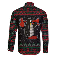 Penguin Tree Christmas Family Matching Off The Shoulder Long Sleeve Dress and Hawaiian Shirt Xmas Holiday Patterns - Wonder Print Shop
