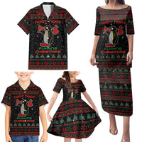 Penguin Tree Christmas Family Matching Puletasi and Hawaiian Shirt Xmas Holiday Patterns - Wonder Print Shop