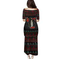 Penguin Tree Christmas Family Matching Puletasi and Hawaiian Shirt Xmas Holiday Patterns - Wonder Print Shop