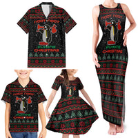 Penguin Tree Christmas Family Matching Tank Maxi Dress and Hawaiian Shirt Xmas Holiday Patterns - Wonder Print Shop