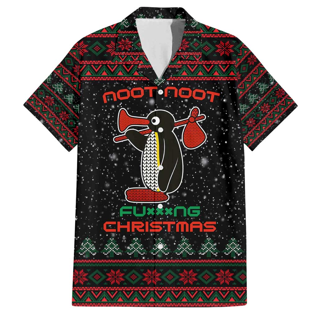 Penguin Tree Christmas Family Matching Tank Maxi Dress and Hawaiian Shirt Xmas Holiday Patterns - Wonder Print Shop