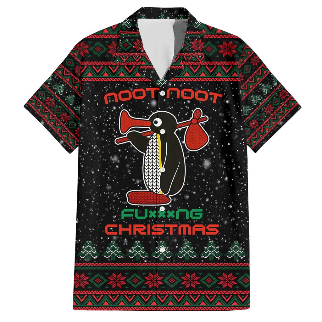 Penguin Tree Christmas Hawaiian Shirt Xmas Holiday Patterns - Wonder Print Shop