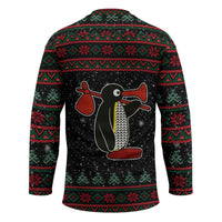 Penguin Tree Christmas Hockey Jersey Xmas Holiday Patterns - Wonder Print Shop