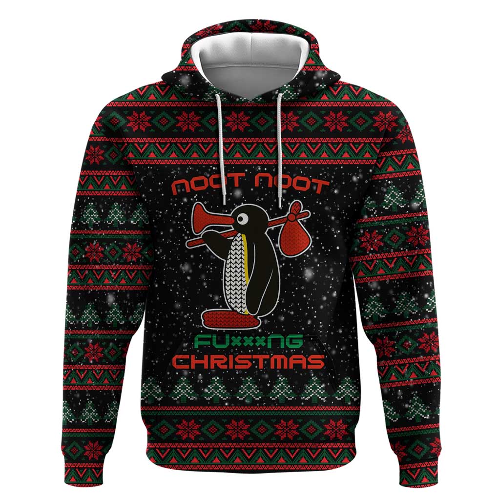 Penguin Tree Christmas Hoodie Xmas Holiday Patterns - Wonder Print Shop