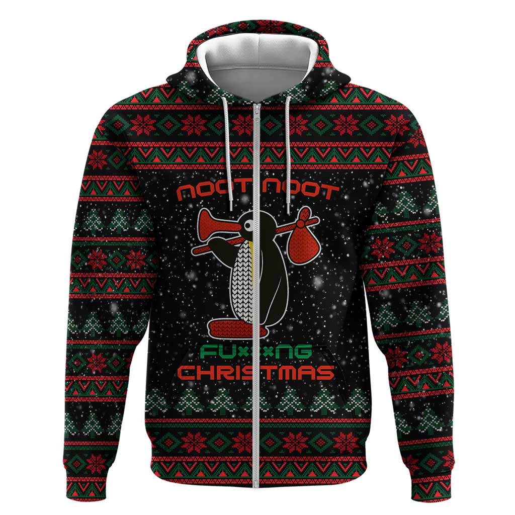 Penguin Tree Christmas Hoodie Xmas Holiday Patterns - Wonder Print Shop