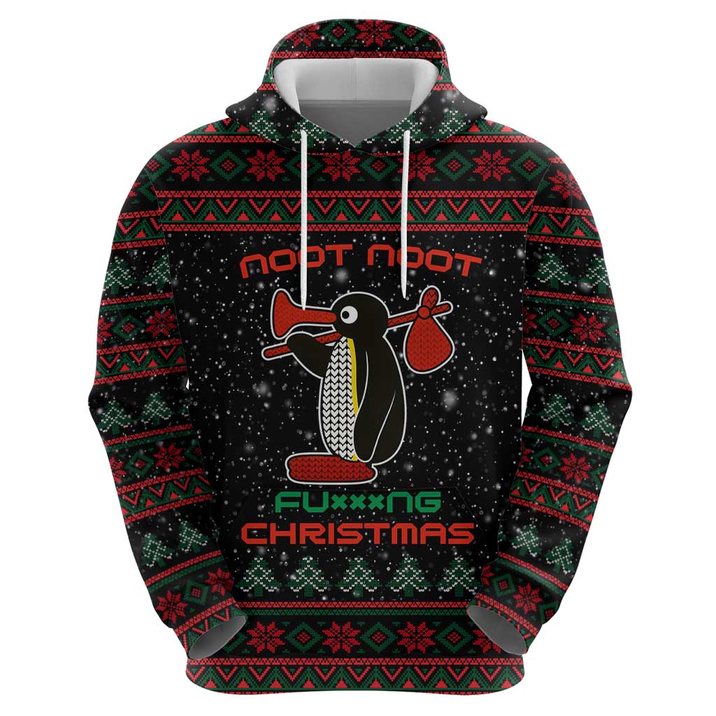 Penguin Tree Christmas Hoodie Xmas Holiday Patterns - Wonder Print Shop