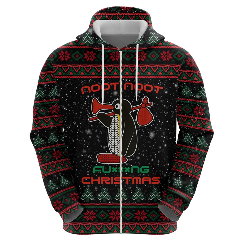 Penguin Tree Christmas Hoodie Xmas Holiday Patterns - Wonder Print Shop