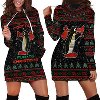 Penguin Tree Christmas Hoodie Dress Xmas Holiday Patterns - Wonder Print Shop