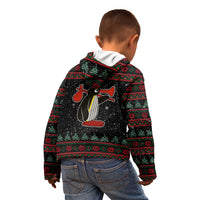 Penguin Tree Christmas Kid Hoodie Xmas Holiday Patterns - Wonder Print Shop