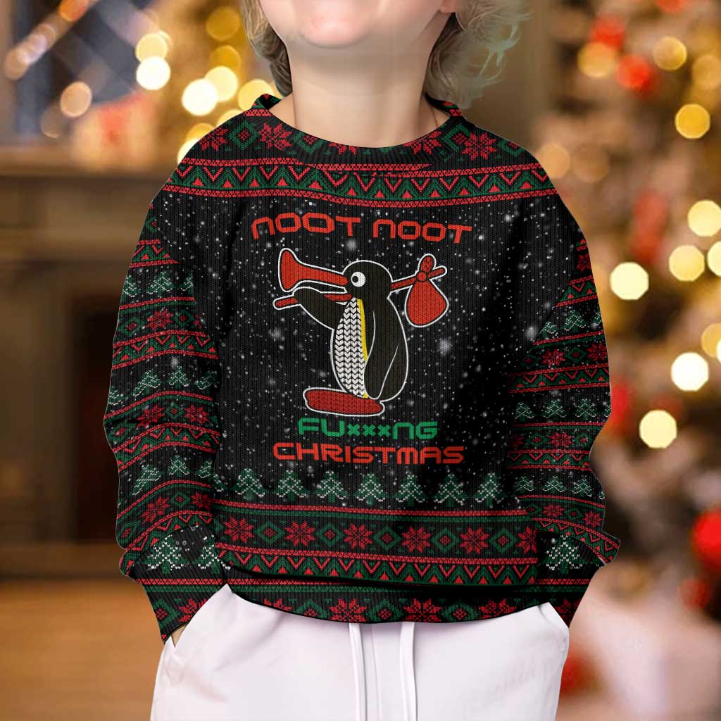 Penguin Tree Christmas Kid Ugly Christmas Sweater Xmas Holiday Patterns - Wonder Print Shop