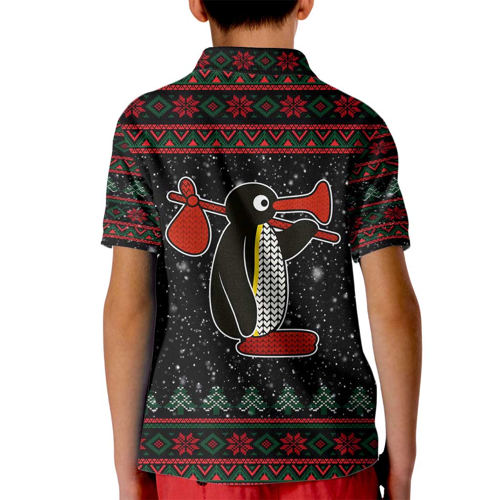 Penguin Tree Christmas Kid Polo Shirt Xmas Holiday Patterns - Wonder Print Shop