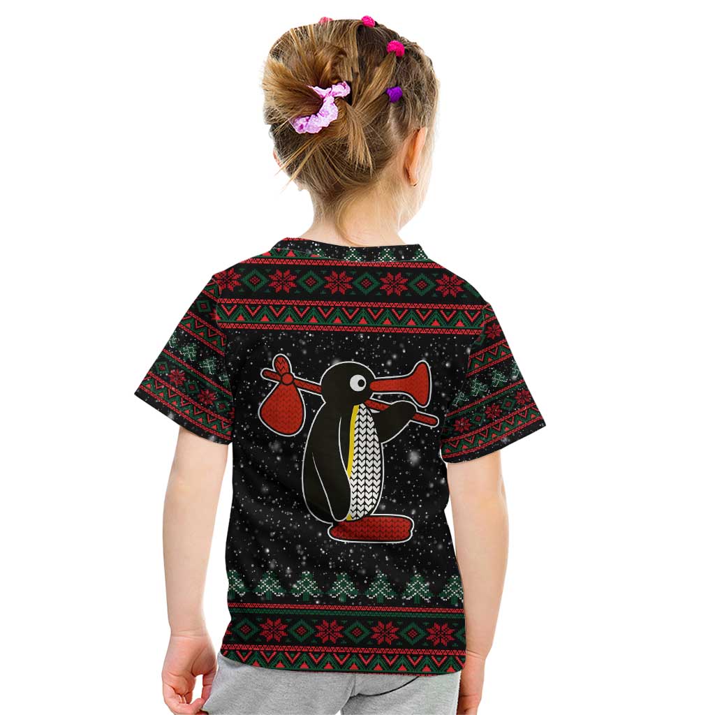 Penguin Tree Christmas Kid T Shirt Xmas Holiday Patterns - Wonder Print Shop