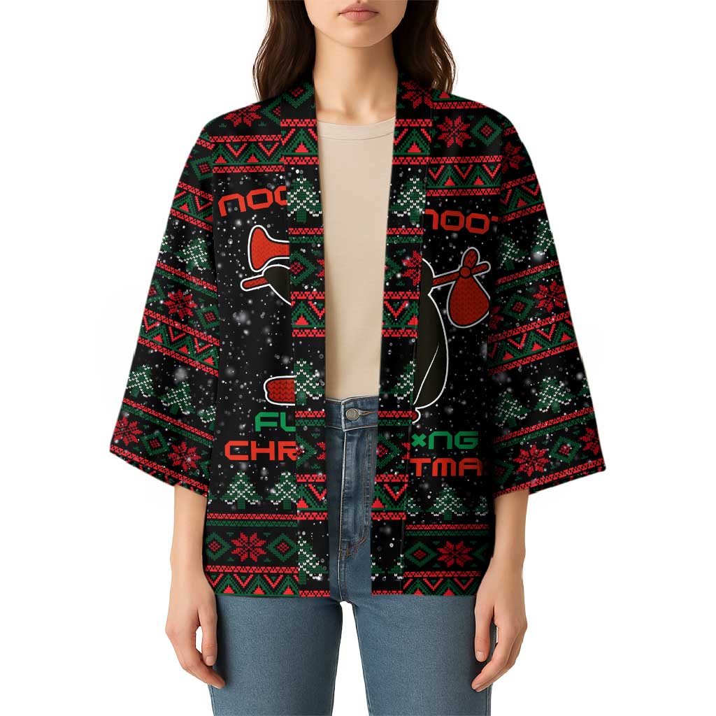 Penguin Tree Christmas Kimono Xmas Holiday Patterns - Wonder Print Shop