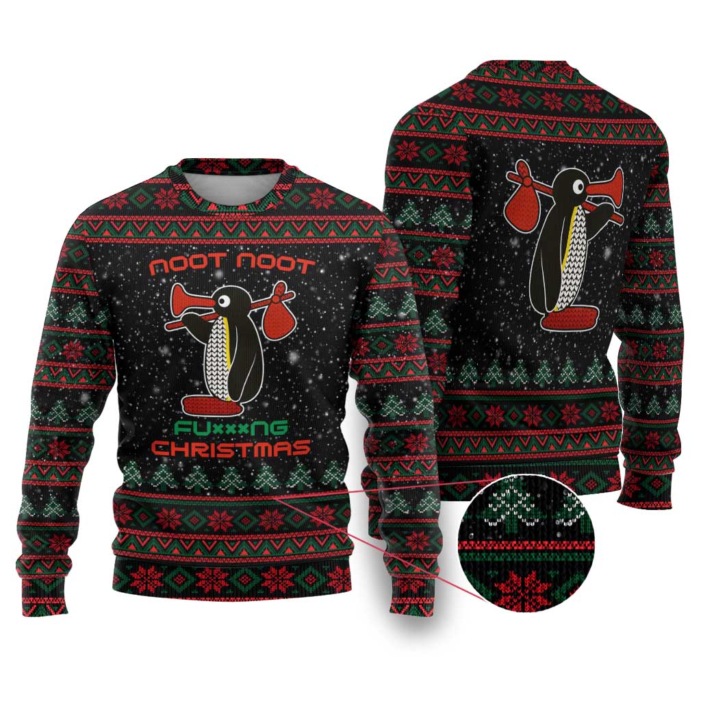 Penguin Tree Christmas Ugly Christmas Sweater Xmas Holiday Patterns - Wonder Print Shop