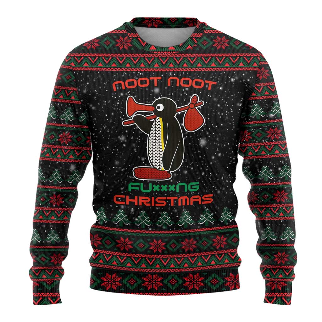 Penguin Tree Christmas Ugly Christmas Sweater Xmas Holiday Patterns - Wonder Print Shop