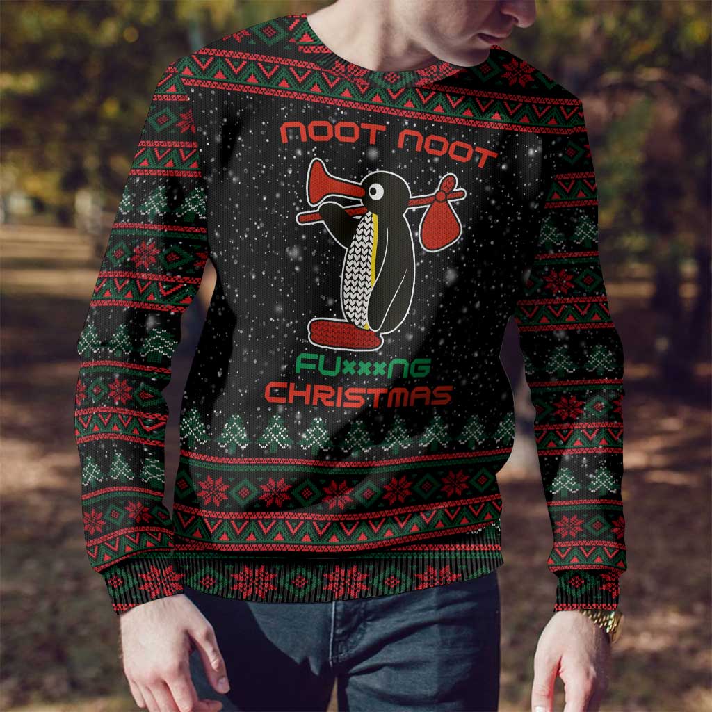 Penguin Tree Christmas Ugly Christmas Sweater Xmas Holiday Patterns - Wonder Print Shop