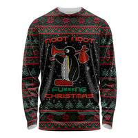 Penguin Tree Christmas Long Sleeve Shirt Xmas Holiday Patterns - Wonder Print Shop