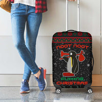 Penguin Tree Christmas Luggage Cover Xmas Holiday Patterns - Wonder Print Shop