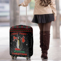 Penguin Tree Christmas Luggage Cover Xmas Holiday Patterns - Wonder Print Shop