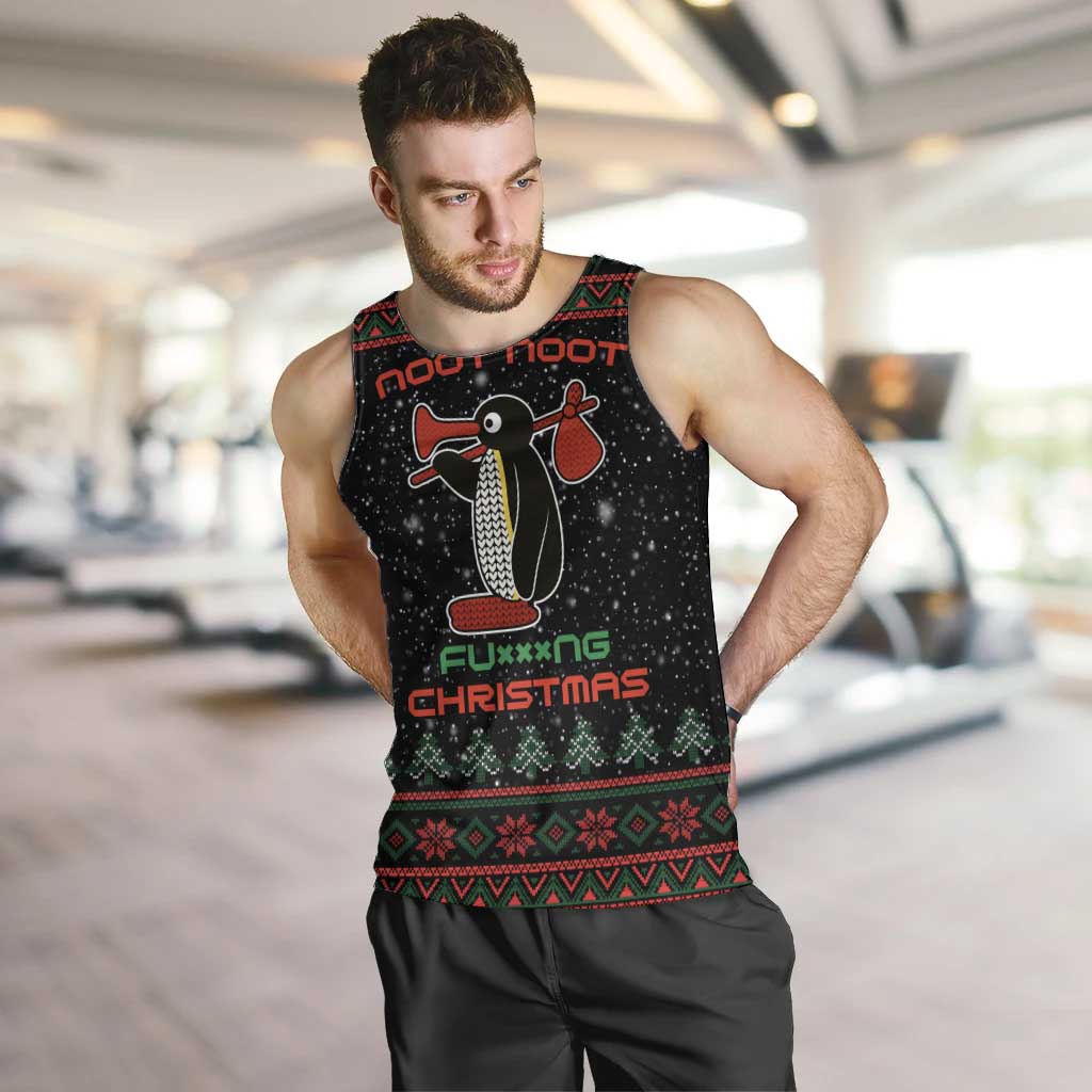 Penguin Tree Christmas Men Tank Top Xmas Holiday Patterns - Wonder Print Shop