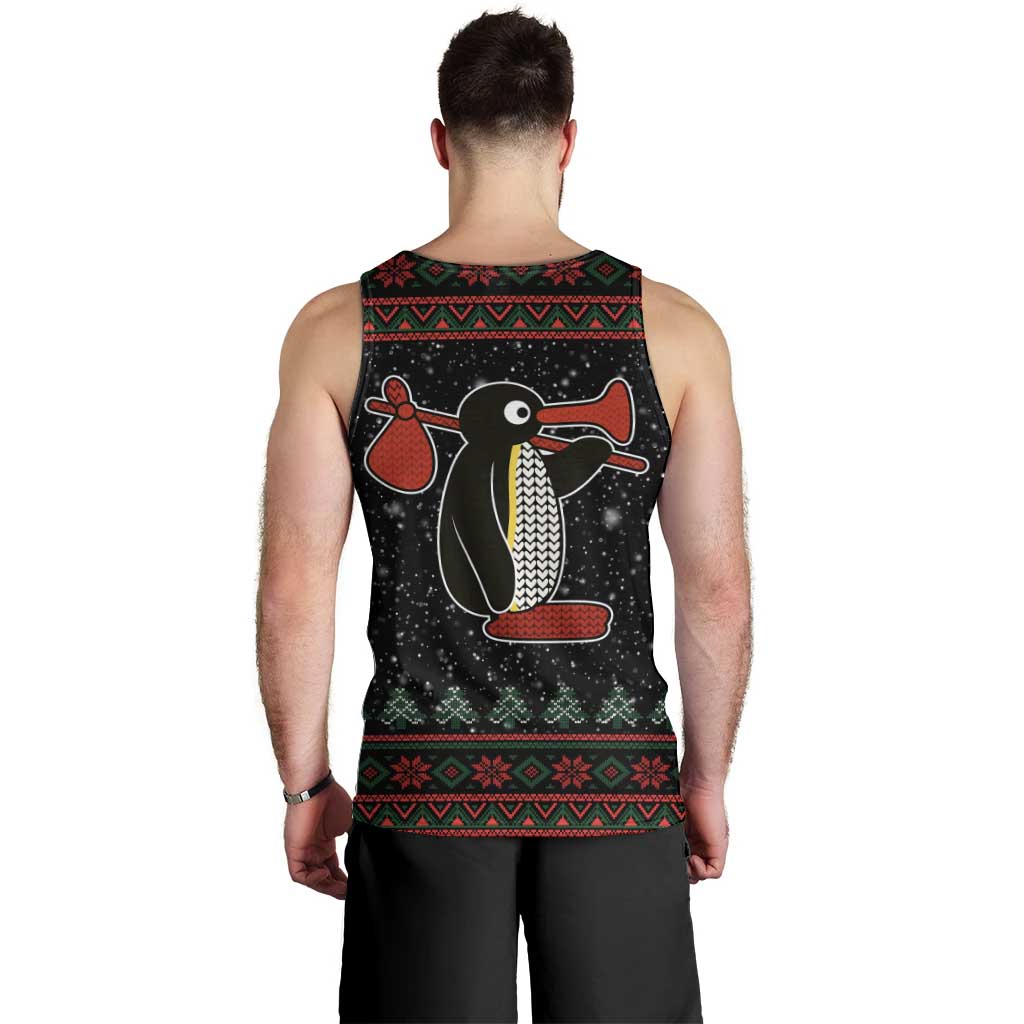 Penguin Tree Christmas Men Tank Top Xmas Holiday Patterns - Wonder Print Shop