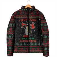 Penguin Tree Christmas Padded Jacket Xmas Holiday Patterns - Wonder Print Shop