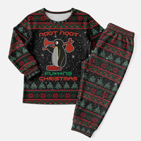 Penguin Tree Christmas Pajama Set Xmas Holiday Patterns - Wonder Print Shop