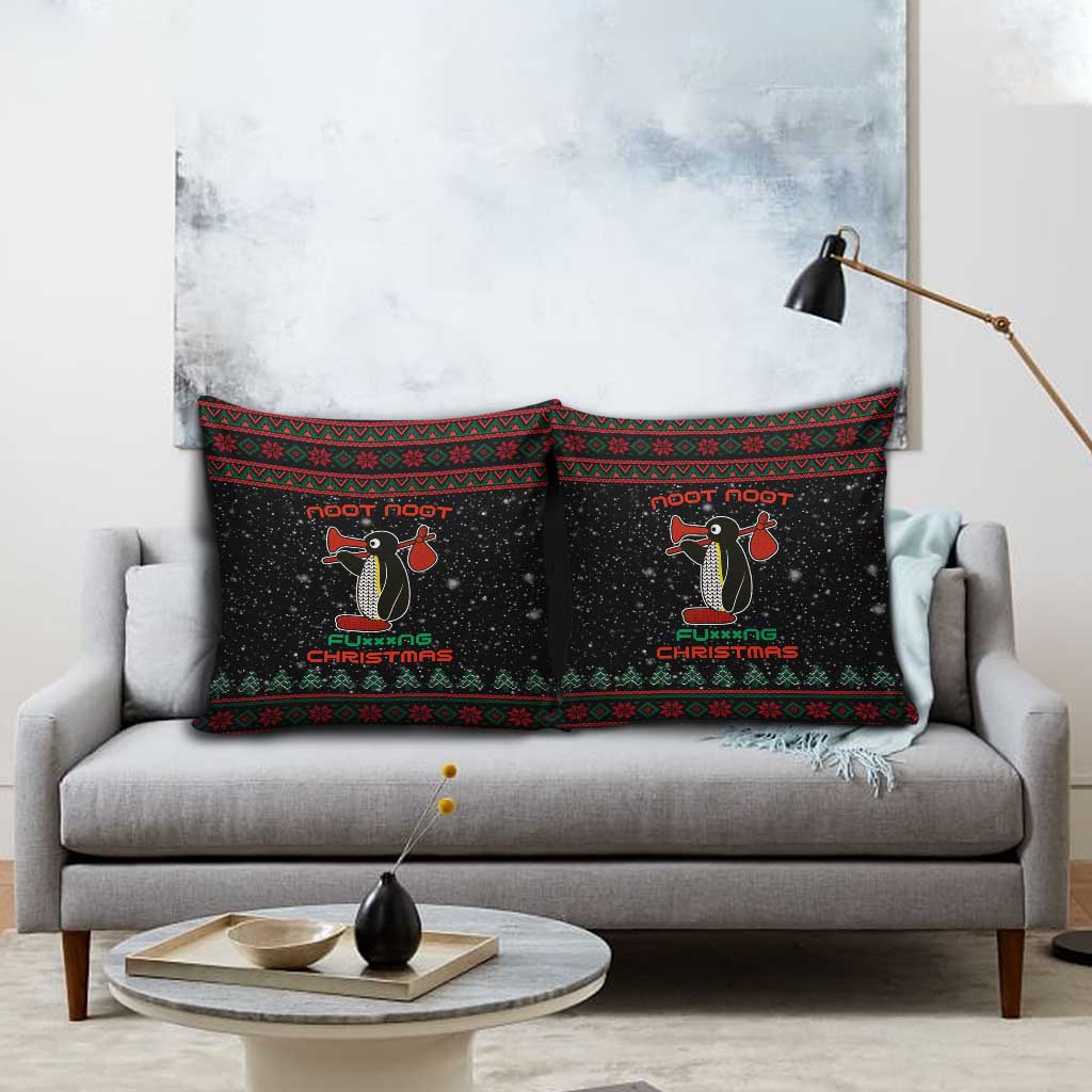 Penguin Tree Christmas Pillow Cover Xmas Holiday Patterns - Wonder Print Shop