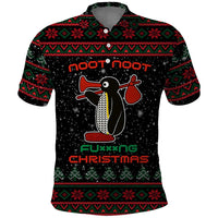 Penguin Tree Christmas Polo Shirt Xmas Holiday Patterns - Wonder Print Shop