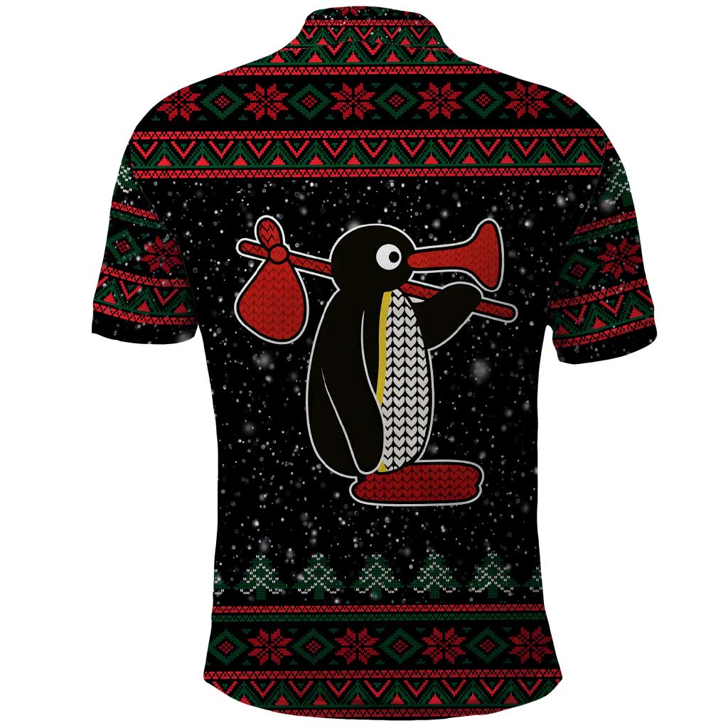 Penguin Tree Christmas Polo Shirt Xmas Holiday Patterns - Wonder Print Shop
