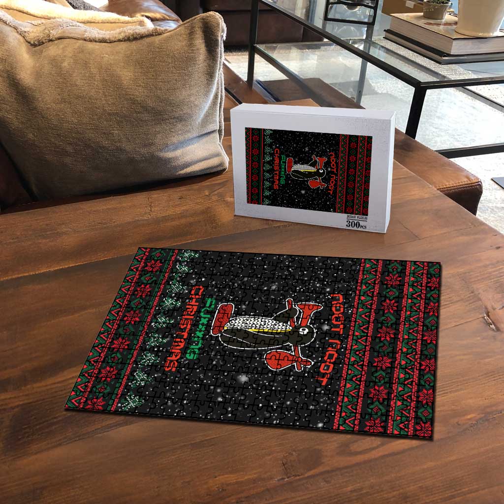 Penguin Tree Christmas Puzzle Xmas Holiday Patterns - Wonder Print Shop