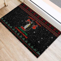 Penguin Tree Christmas Rubber Doormat Xmas Holiday Patterns - Wonder Print Shop