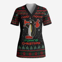 Penguin Tree Christmas Scrub Top Xmas Holiday Patterns - Wonder Print Shop