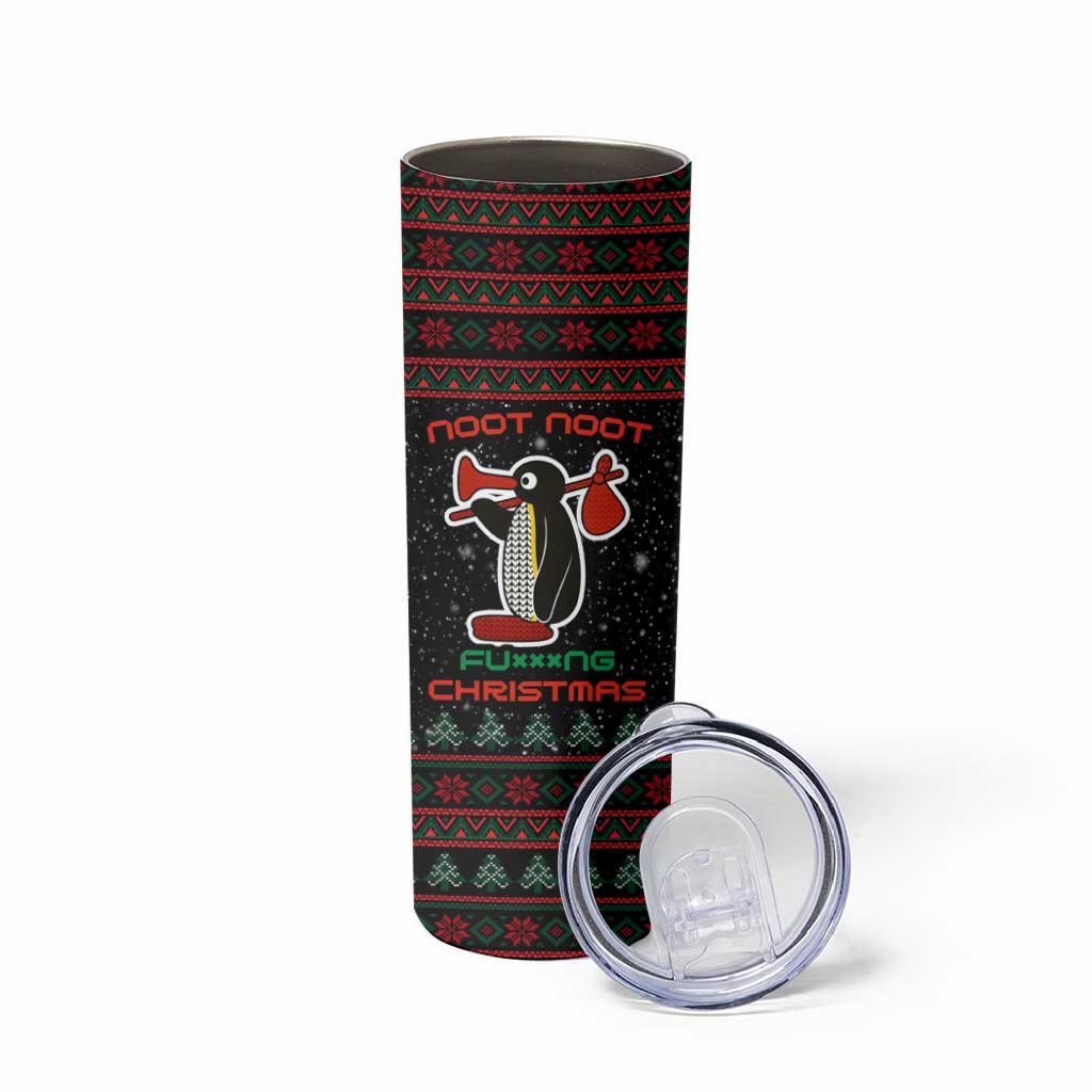 Penguin Tree Christmas Skinny Tumbler Xmas Holiday Patterns - Wonder Print Shop