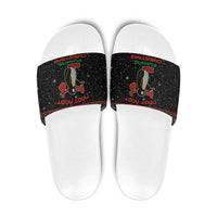 Penguin Tree Christmas Slide Sandals Xmas Holiday Patterns - Wonder Print Shop