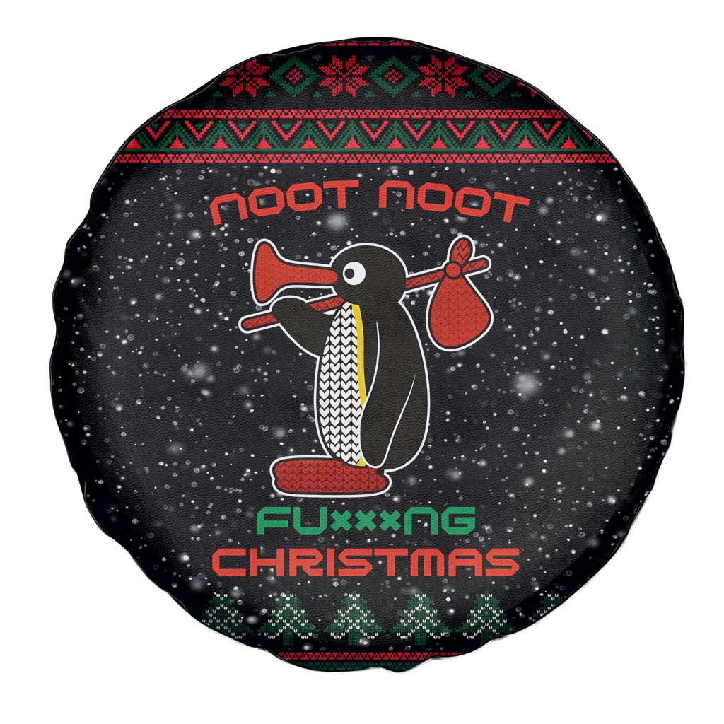 Penguin Tree Christmas Spare Tire Cover Xmas Holiday Patterns - Wonder Print Shop