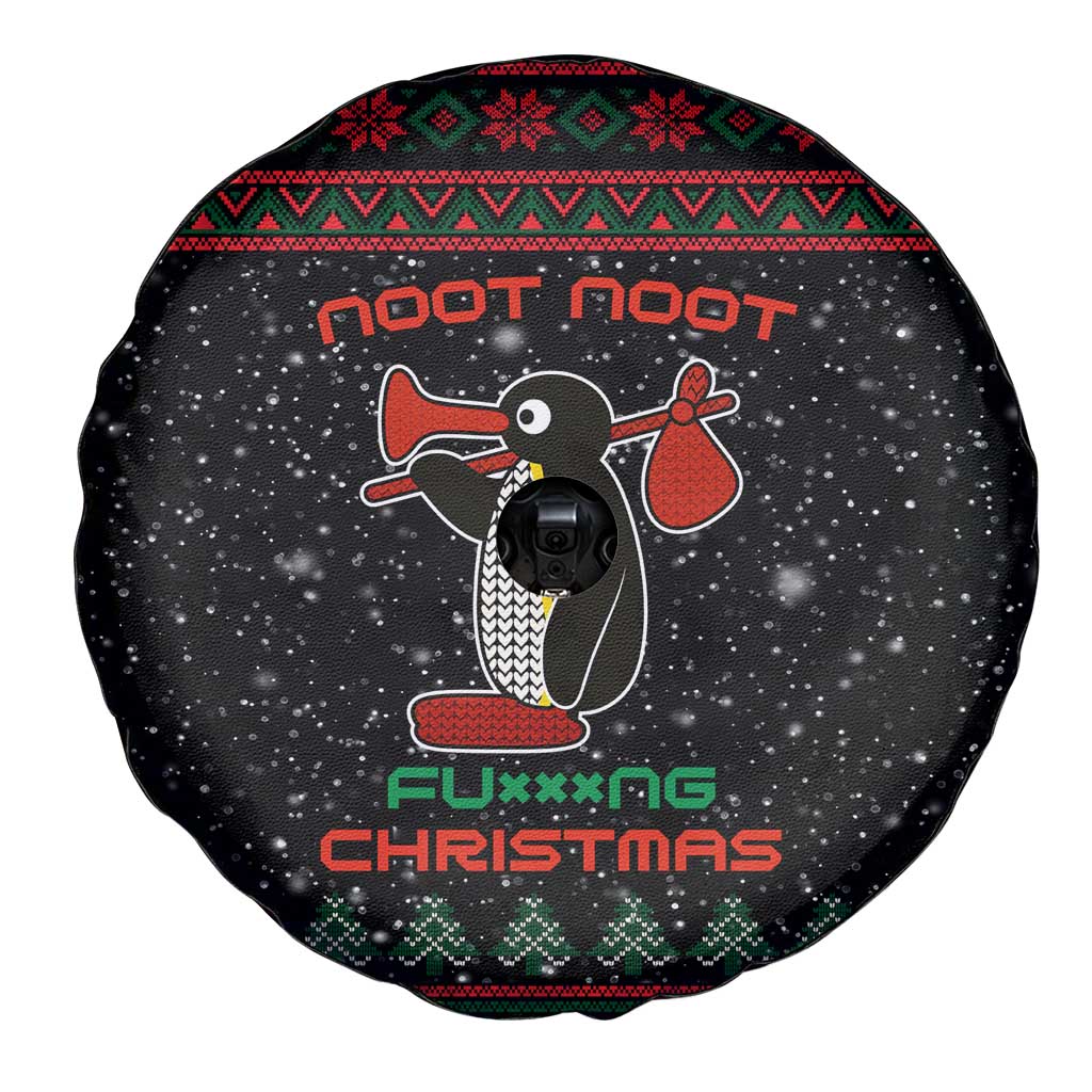 Penguin Tree Christmas Spare Tire Cover Xmas Holiday Patterns - Wonder Print Shop