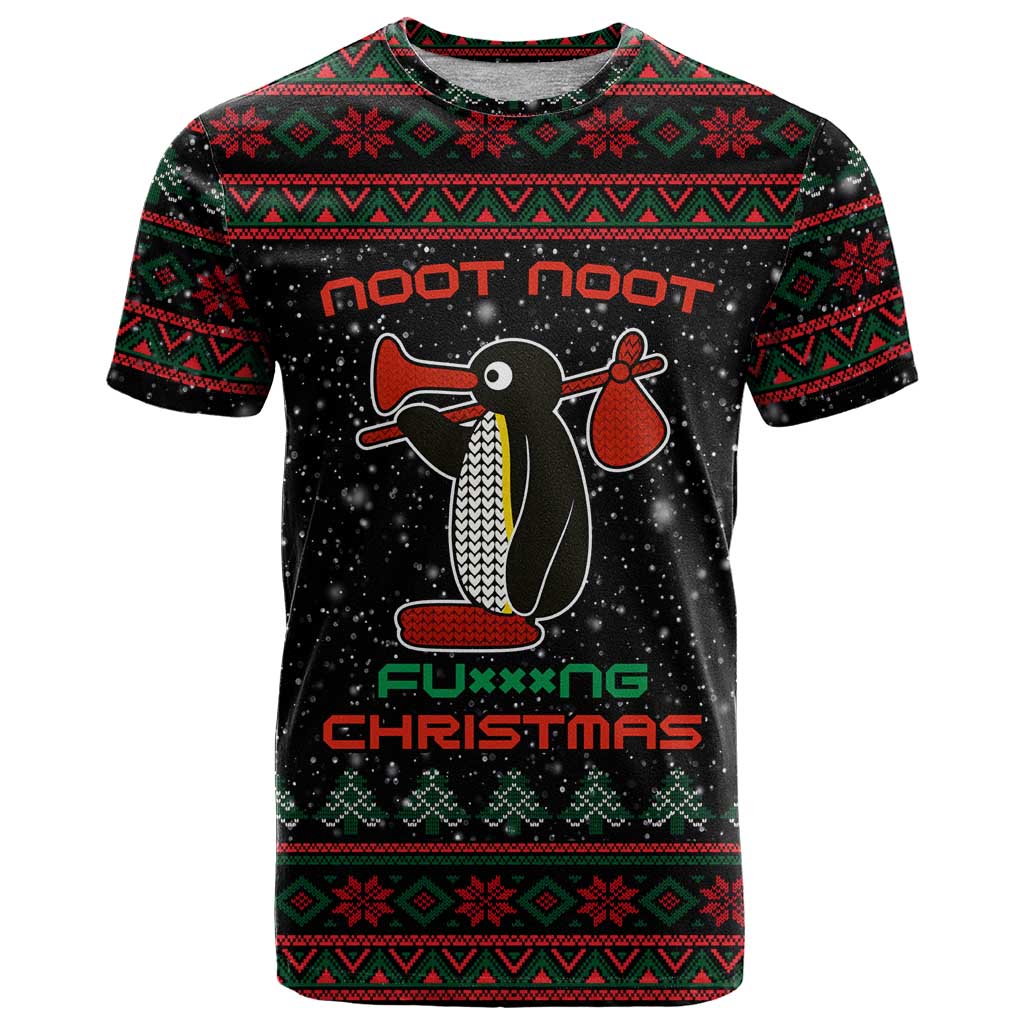 Penguin Tree Christmas T Shirt Xmas Holiday Patterns - Wonder Print Shop