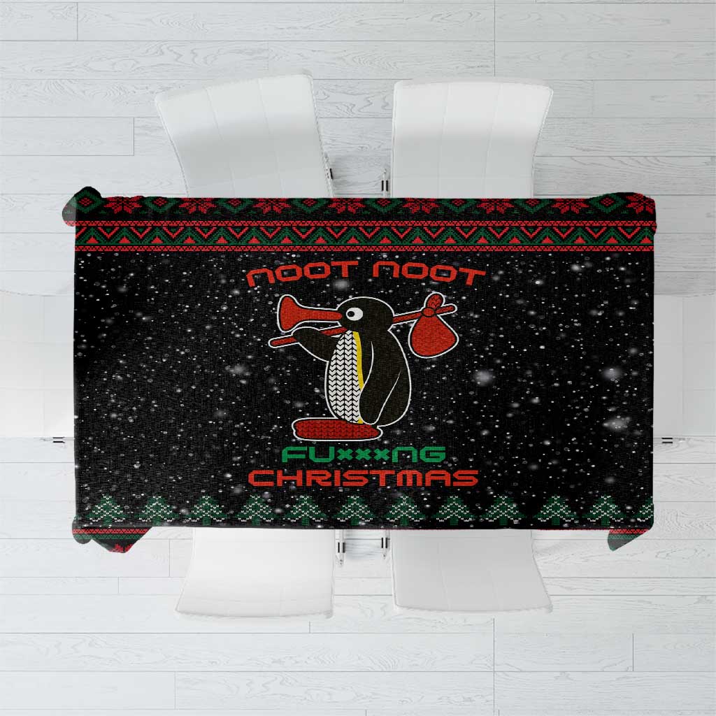 Penguin Tree Christmas Tablecloth Xmas Holiday Patterns - Wonder Print Shop