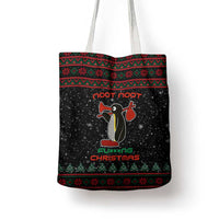 Penguin Tree Christmas Tote Bag Xmas Holiday Patterns - Wonder Print Shop