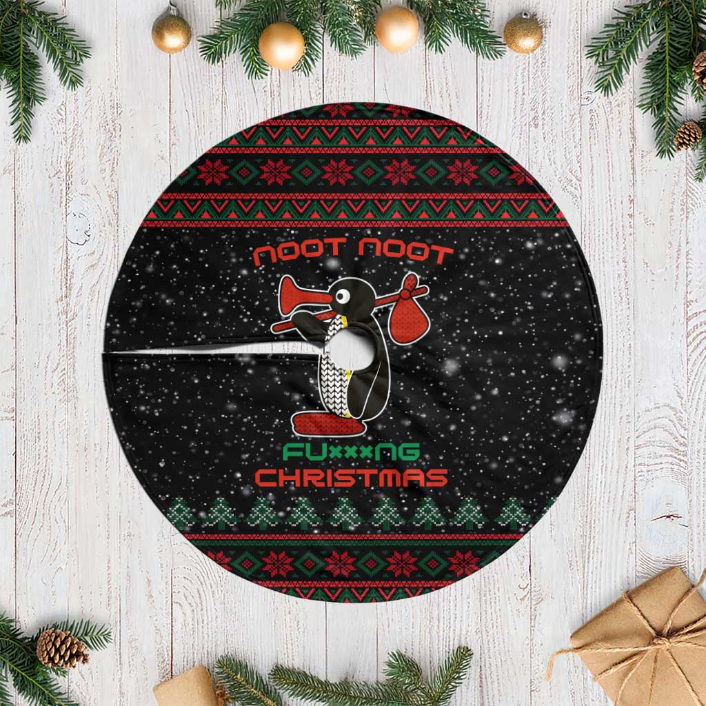 Penguin Tree Christmas Tree Skirt Xmas Holiday Patterns - Wonder Print Shop