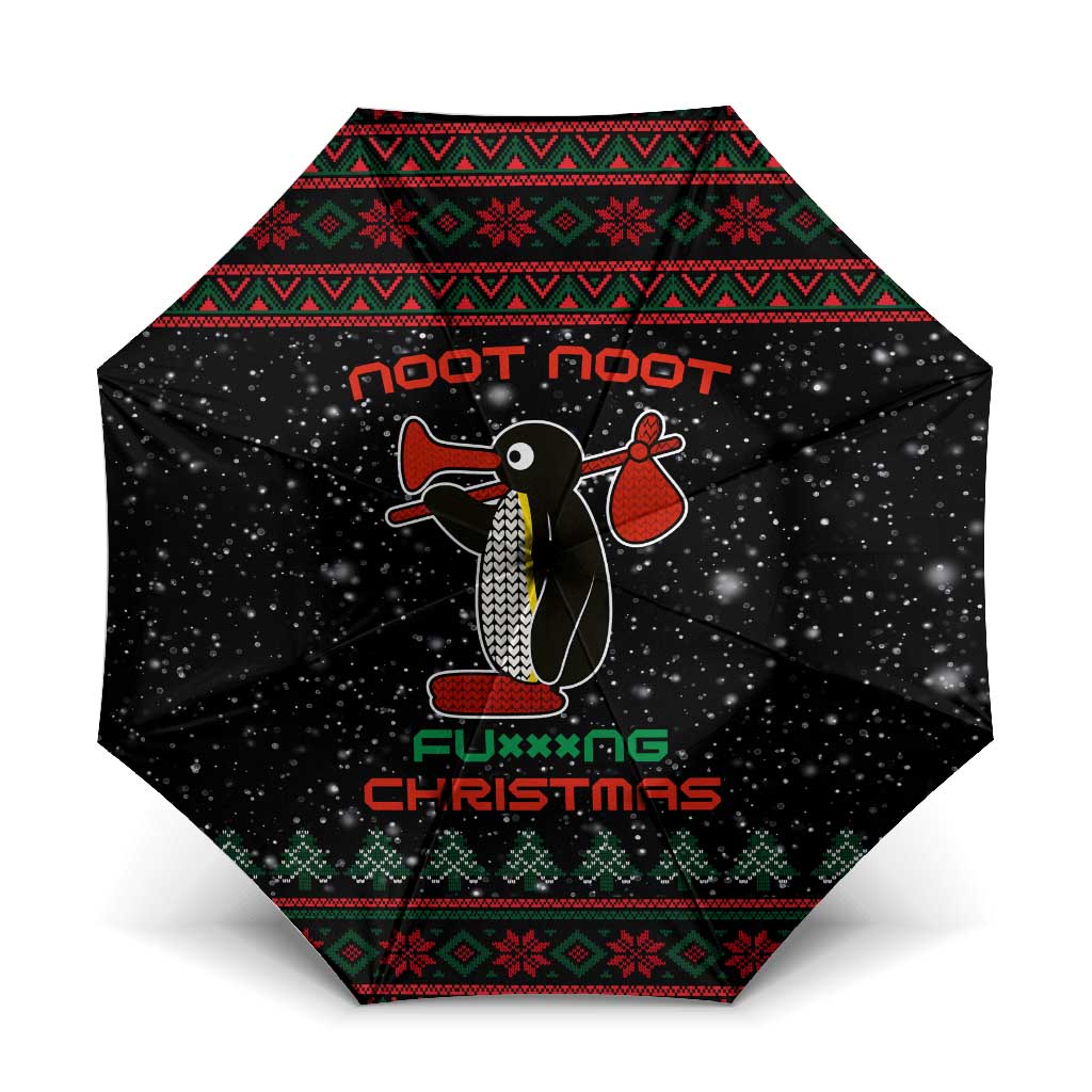 Penguin Tree Christmas Umbrella Xmas Holiday Patterns - Wonder Print Shop