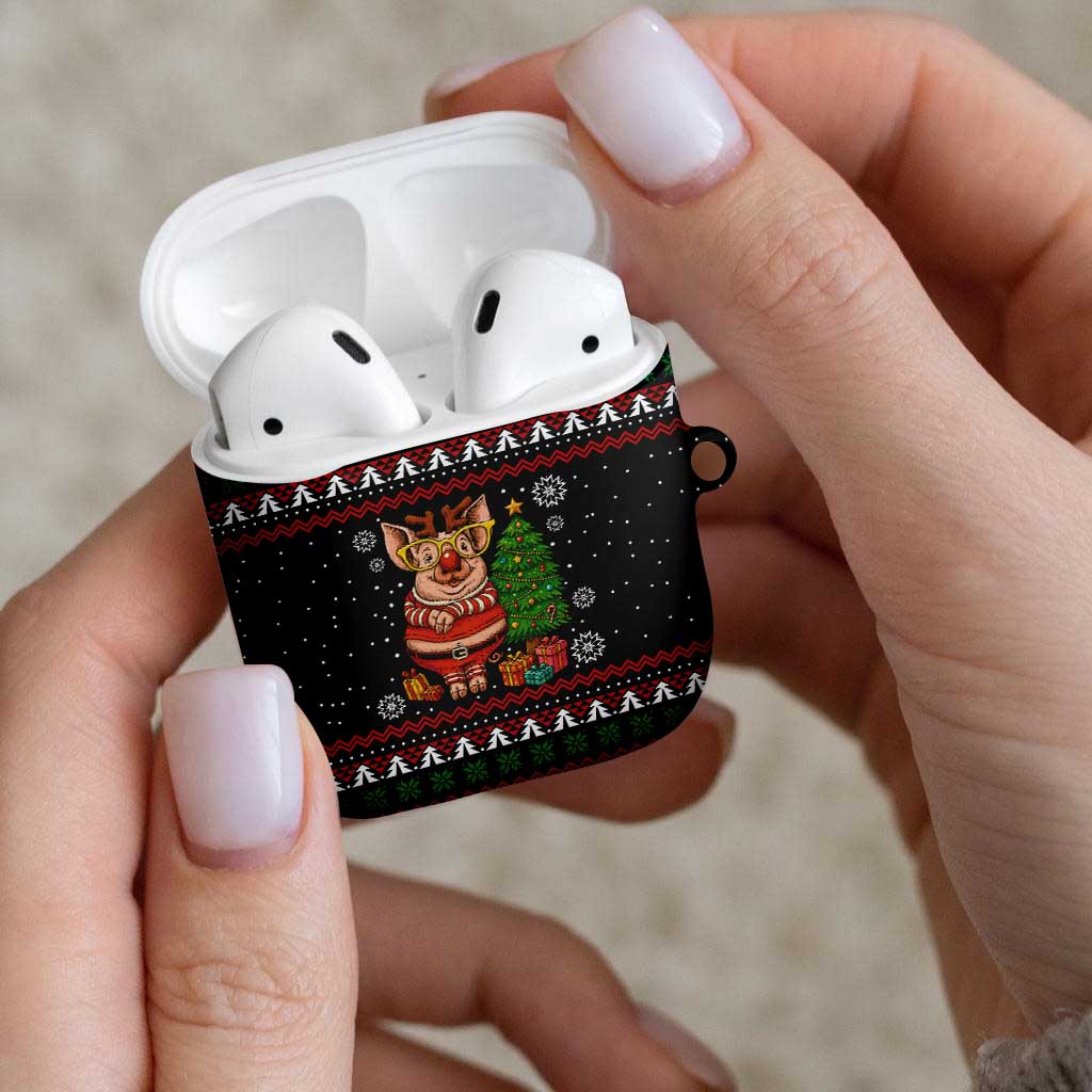 Pig Gorgeous Reindeer Christmas AirPods Case Xmas Holiday Patterns - Wonder Print Shop