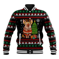 Pig Gorgeous Reindeer Christmas Baseball Jacket Xmas Holiday Patterns - Wonder Print Shop