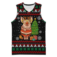 Pig Gorgeous Reindeer Christmas Basketball Jersey Xmas Holiday Patterns - Wonder Print Shop