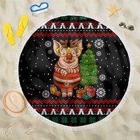 Pig Gorgeous Reindeer Christmas Beach Blanket Xmas Holiday Patterns - Wonder Print Shop